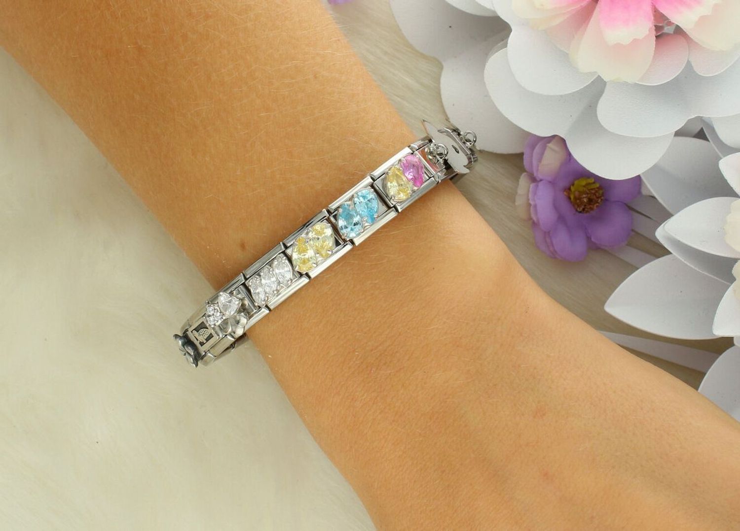 Zawieszka Nomination Composable Classic 33032915 – Dwie Żółte Cyrkonie, Srebro 925.jpg